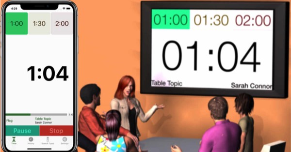 Speech Timer scene on iPhone X